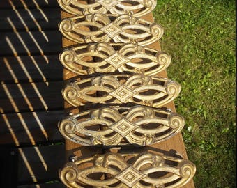 Lot of 10 Vintage Metal Drawer Pull Handle
