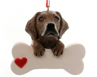 Chocolate Labrador Personalized Christmas Ornament, Ornament, Chocolate Lab, Lab, Personalized, Labrador