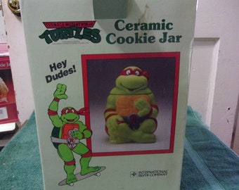 1990 Teenage Mutant Ninja Turtle Raphael Cookie Jar