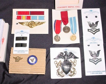 Lot 12 Military Navy Pins Bars Korean War Medal Aircrew