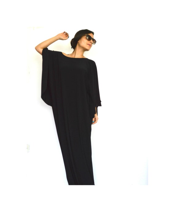 Black Long Caftan Elegant evening caftan/ Women caftans by