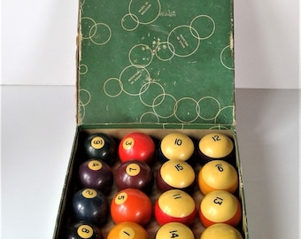Vintage Aramith Made in Belgium Billiard Ball Set - Boxed
