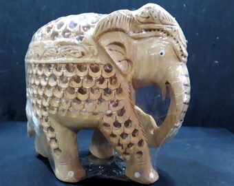 Elephant - Handmade Fabart Wooden Magnet 29 main image 1