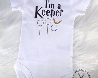 I'm A Keeper Onesie, Harry Potter Onesie, Funny Onesie, Baby Gift, Baby Shower, Child Clothing, Toddler, baby boy, baby girl, Harry Potter