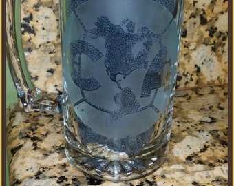 America, Deportivo Cruz Azul,Chivas,Xolos d Tijuas,Tigre, Leon, Puma,Tiburones,Atlas.. etched beer mug glass