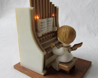 8 bit Christmas, Electronic music box, Angel at Organ, Battery powered Angel, Christmas tune medley, Electronic angel, 1980's kitsch,