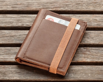Brown Leather Wallet, Mens Wallet, Leather Wallet, Mens Billfold Wallet