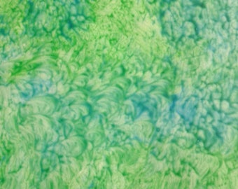 Green & blue stippled paste paper