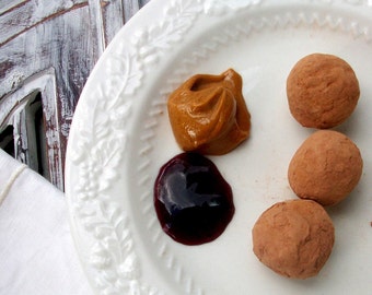 Dark Chocolate Peanut Butter and Grape Jelly Truffles (16 count)
