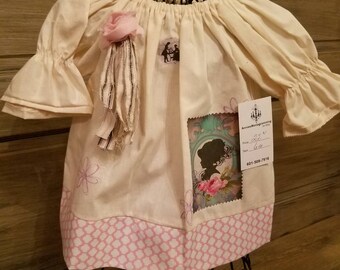 Girls dress, toddler dress, girls peasant dress