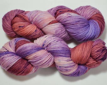 Bee Balm on Sock 4-ply Superwash Merino