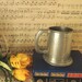 Vintage Antique English Sheffield Pewter Glass Bottom Small Tankard, Pewter Mug, Home Kitchen Table Decor Ornament Decorations, Collectibles