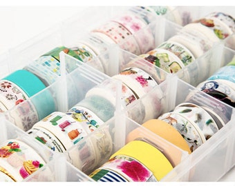 Washi tape storage box,Washi tape box,Diy storage box,Stationery