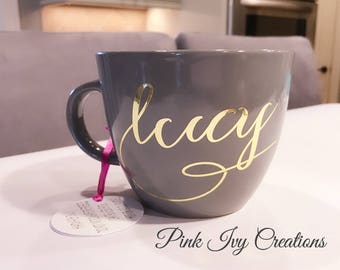 custom name mug, name mug, custom coffee mug, coffee cup, coffee lover, custom mug, personalized mug, unique mug custom gift gold accent mug