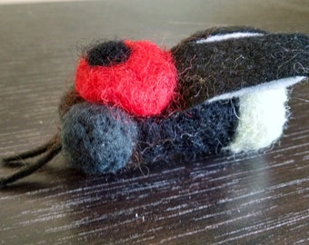 Firefly Needle Felted Bean Bug