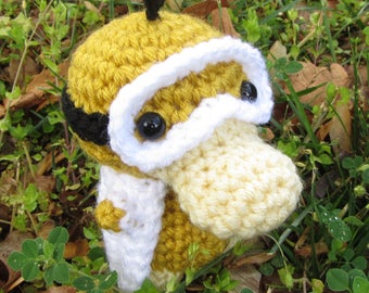 READY TO SHIP - Crochet - Chibi Pokemon Amigurumi - Science Psyduck. Nerd / Geek / Grad Gift. Graduation. Scientist / Medical School Student