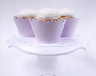 Set of 12 – Pastel Purple Cupcake Wrappers - Standard Sized - Ready To Ship