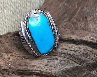 Vintage BOHO STATEMENT Turquoise Ring