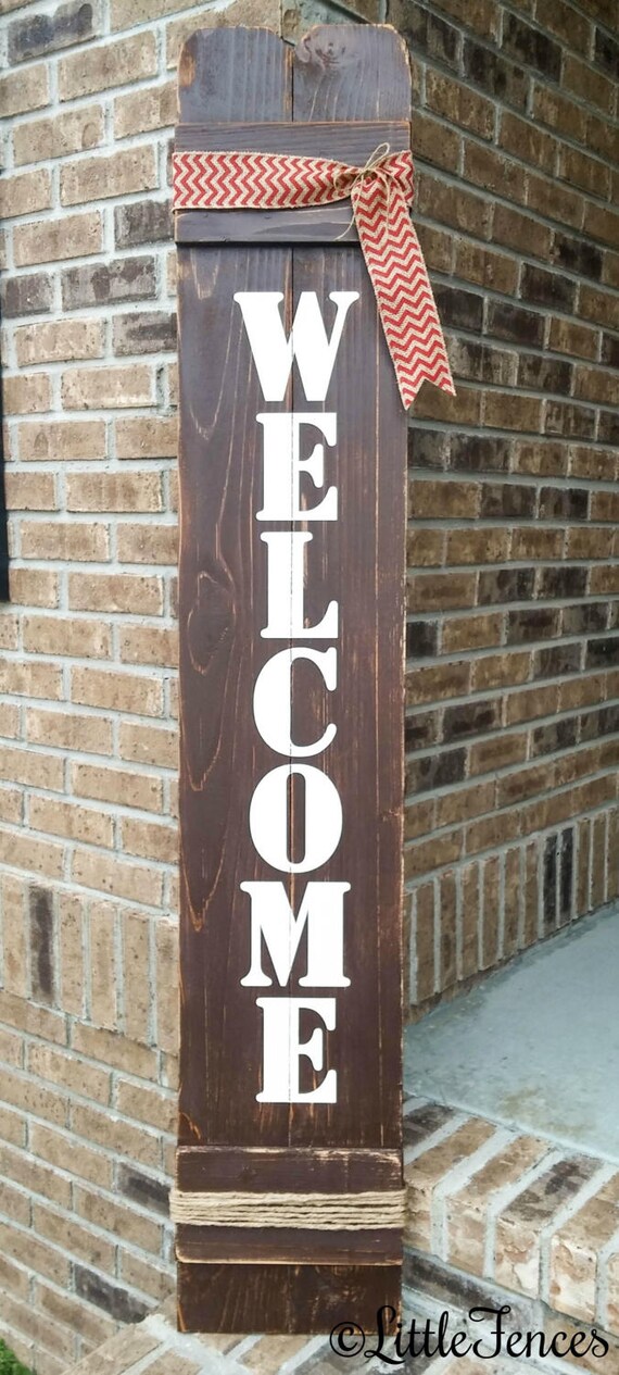 Vertical Sign Outdoor Wood Sign for Front
