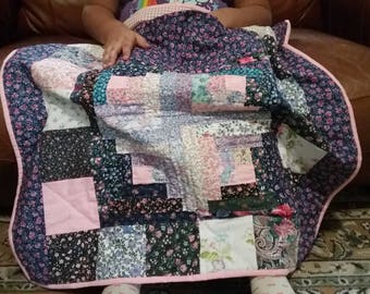 Wheelchair lap quilt, hand made lap quilt, lap quilt for women