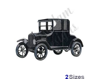 Antique Car - Machine Embroidery Design
