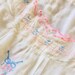 Vintage 1920's Antique White Linen Baby Dress / Size 3-6 Months Blue and White Boys Girls Doll Dress