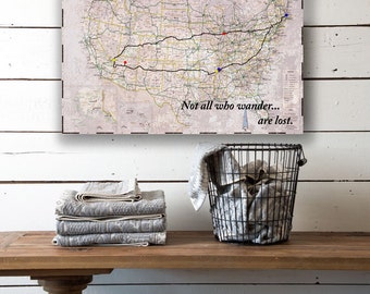 custom travel road map canvas personalized road map us road map custom canvas