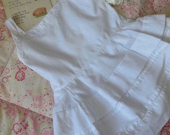 Antique French baby's petticoat or slip, linen
