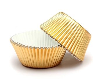 Set of 20 boxes cupcakes - gold.