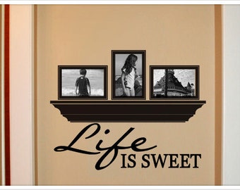Life is sweet vinyl wall decal