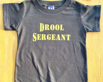 Drool Sergeant Romper // Military Onesie