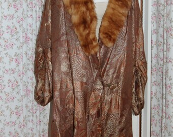 1920's metallic fabric flapper coat. Fantastic condition.