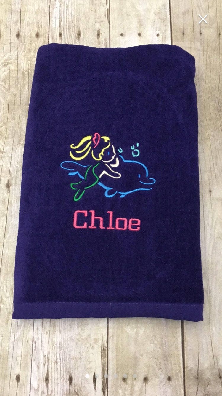 mermaid beach towel sea turtle beach towel personalized beach