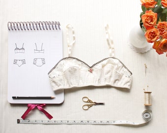 Vintage Style Bra Sewing Pattern Ohhh Lulu 1301 Bambi Soft Bra Multi-size Digital PDF Sewing Pattern