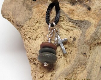 Israeli Beach Pebble Pendant