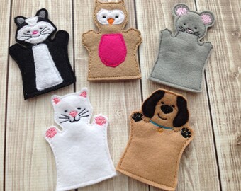 Animal finger puppet set