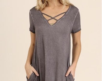 Acid Wash Swing Dress