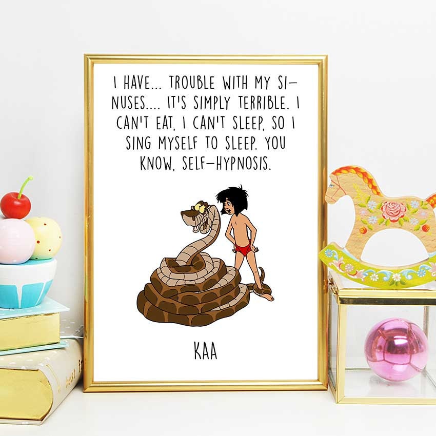 Jungle Book Printable Kaa and Mowgli Disney Quotes Jungle