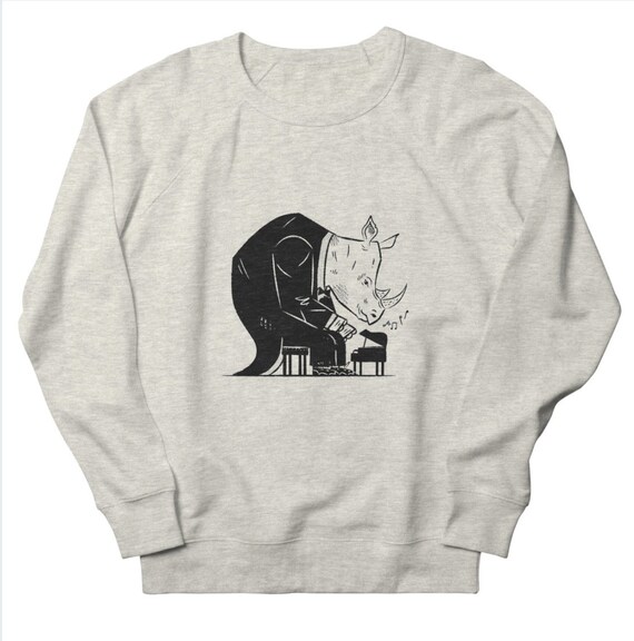 Rhino Rhapsody - Men's / Women's - Unisex Sweatshirt by Oliver Lake - iOTA iLLUSTRATiON