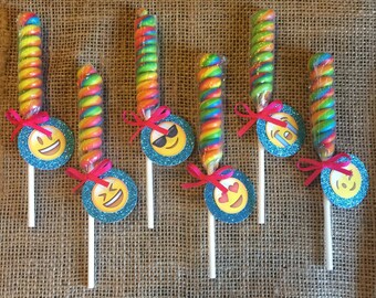 Emoji Birthday Party Favor - Lollipop Twist - Party Favor - Emoji Party - Emoji Birthday Party - 10 Lollipops