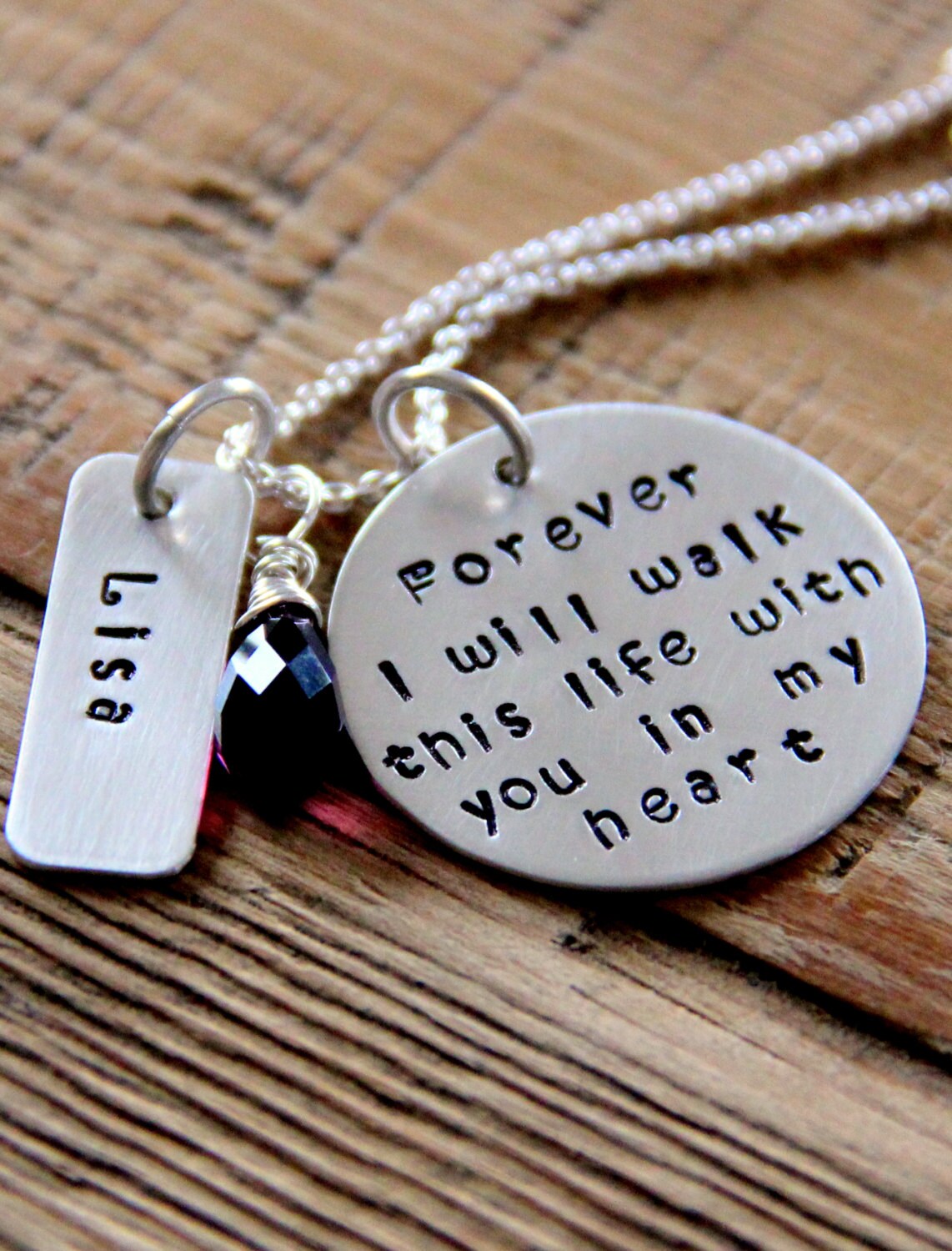 Loss of Loved One Necklace Sterling Silver Memorial Jewelry