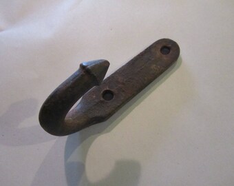 old iron hook industrial hook cast iron thick hook 5"