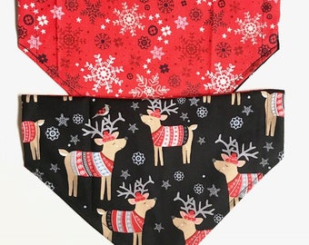 Reversible Reindeer Ugly Sweater Party Bandana