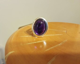 Adjustable Amethyst Gemstone Ring