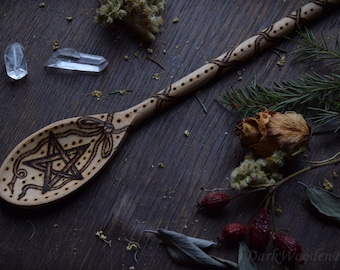 Witches Spoon ~ Pentagram ~ Cooking Spoon for the cauldron