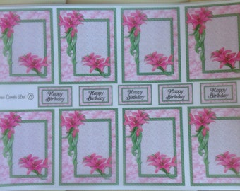 Floral Frame Vellum Paper Toppers