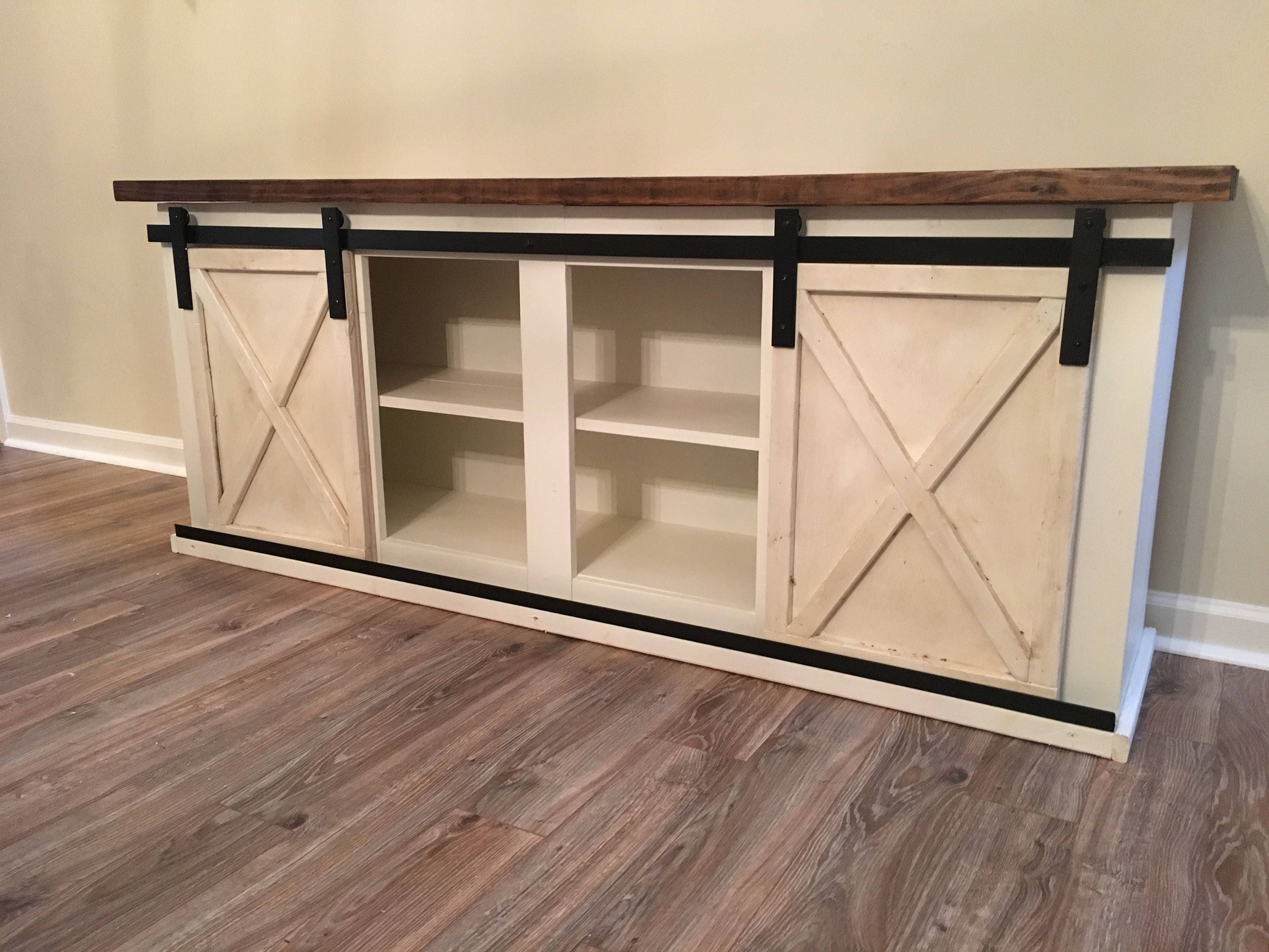 Custom Sliding Barn Door Cabinet entertainment center entry Custom Sliding Barn Door Cabinet entertainment center entry
