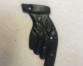 Novelty Pointing Hand quirky sign- wrought iron