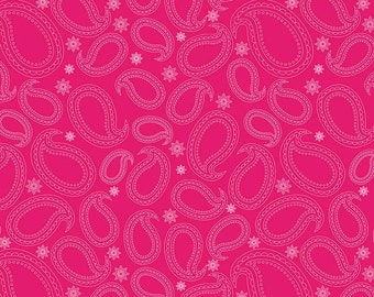 Primavera Paisley in Pink Cotton Fabric by Patty Young for Riley Blake