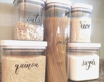 FREE SHIPPING | Pantry labels | Canister labels | Kitchen labels | Labels for canister | Pantry organization | Kitchen decal | Vinyl Decal